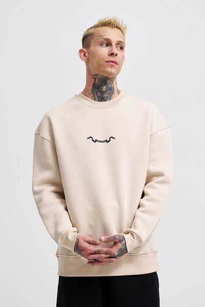 Machinist Ανδρικό φούτερ Softe Beige - Αγγελικό και Κορδέλα με στάμπα