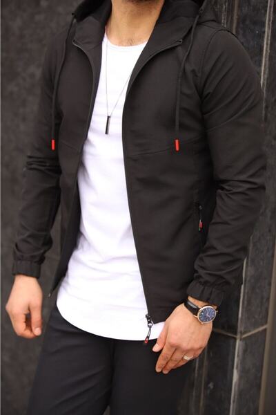 DENSMOOD Wind And Water Resistant Waterproof Solid Color Raincoat