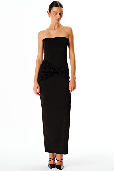 Love On Friday FELIX Straplez Uzun Abiye Elbise(Siyah)