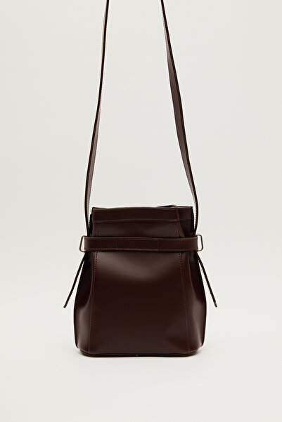 Manuka Milo Leather Baguette Bag - Brown