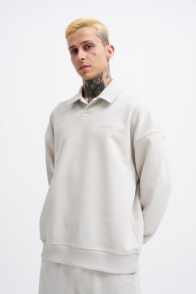 Machinist Ανδρικό φούτερ Basic Diagonal Polo Grey