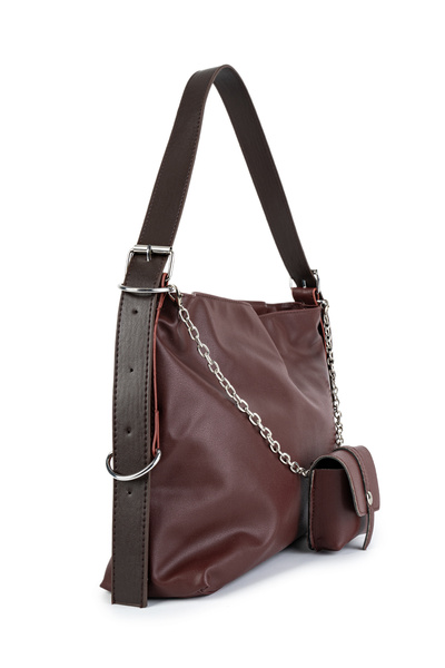 minebag Sicily Claret Red Faux Leather Women's Shoulder Bag - Charmed