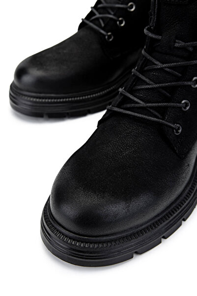 Tamer Tanca Kadın Hakiki Deri Siyah Nubuk Casual Bot