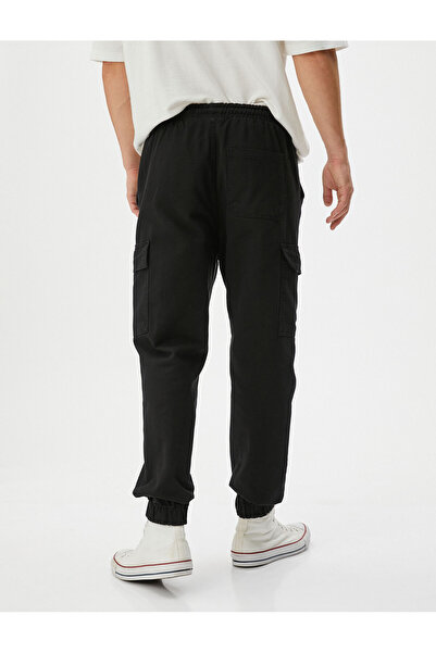 Koton Jogger Pants with Pocket Detail and Lace Waist Cotton