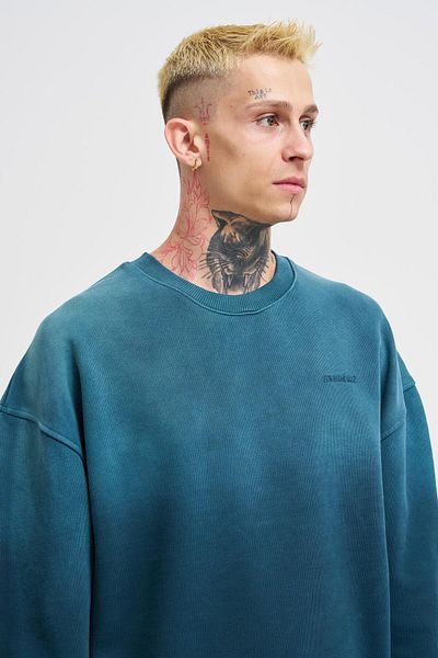 Machinist Ανδρικό φούτερ Gradient Washed Petrol Green