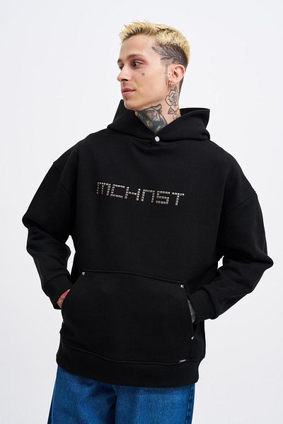 Machinist Ανδρικό κουκούλα με καρφιά μαύρο