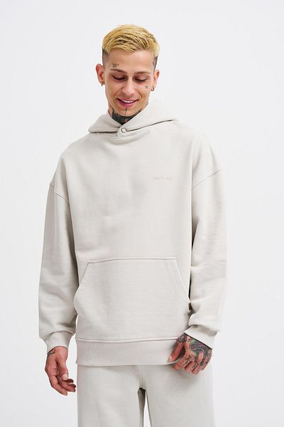 Machinist Ανδρικό Basic Diagonal Grey Hoodie
