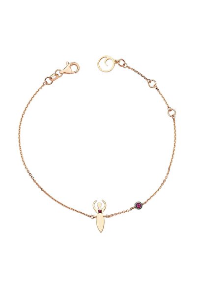 BEE GODDESS Artemis Yakut Altın Bileklik