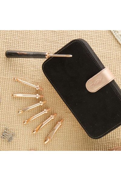 KnitPro مجموعة كروشيه للمبتدئين مع أطراف قابلة للاستبدال