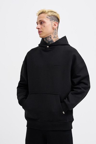 Machinist Ανδρικό Basic Diagonal Black Hoodie