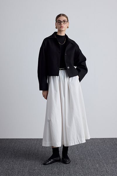 Manuka Černý krátký kabátek - Dori̇ Wool