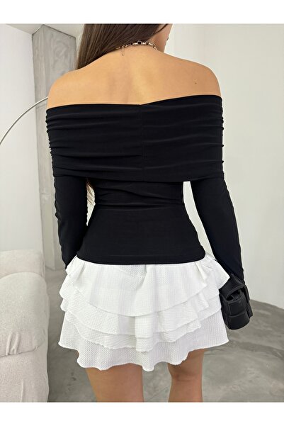 BİKELİFE Women's Madonna Collar Sandy Blouse