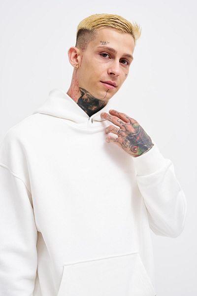 Machinist Ανδρικό Basic Diagonal Ecru Hoodie