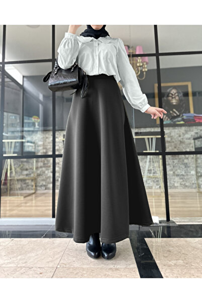 AKIZER Fustă neagră Puff Scuba