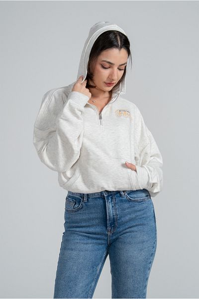 Kyron Γυναικείο φούτερ με κουκούλα Oversize / Hoodie (Μαύρο - Navy Blue - Ροζ - Κρεμ)