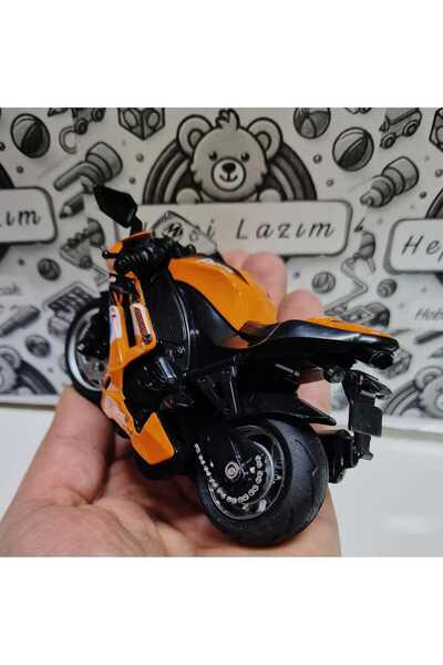 Hepsilazım Honda CBR Oyuncak Motor Diecast Motorsiklet Metal Model Araç Çek Bırak Koleksiyon 13 CM