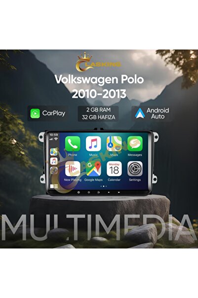 ClasKing VOLKSWAGEN POLO 2010-2013 2 GB RAM 32 GB HAFIZA ANDROID MULTIMEDIA TEYP