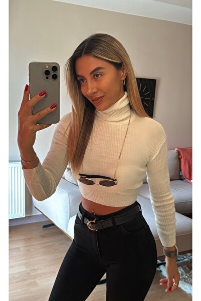 Butik Boğazlı triko crop