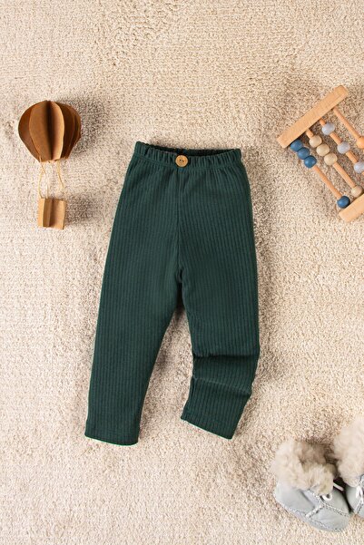 Mai Perla Unisex Organic Cotton Ribbed Kids Leggings Baby Leggings