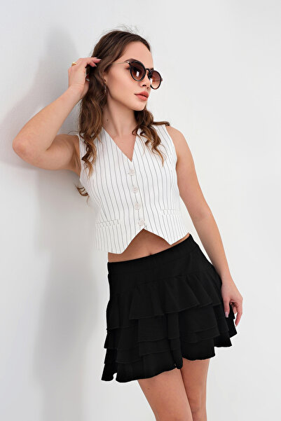 Hazel Fustă neagră Mykonos - Elegantă și Confortabilă