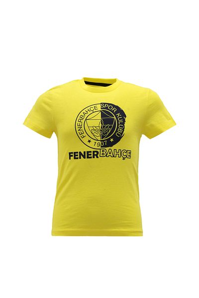 Fenerium Fenerbahce Kinder Gelb Tribune Logo T-Shirt
