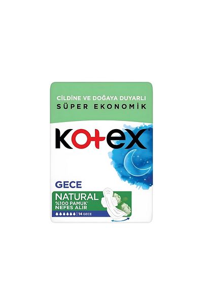 Kotex 6 Natural Night Sanitary Pads of 14