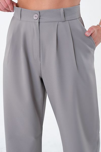 Hazel Women's Gray High Waist Palazzo Pants