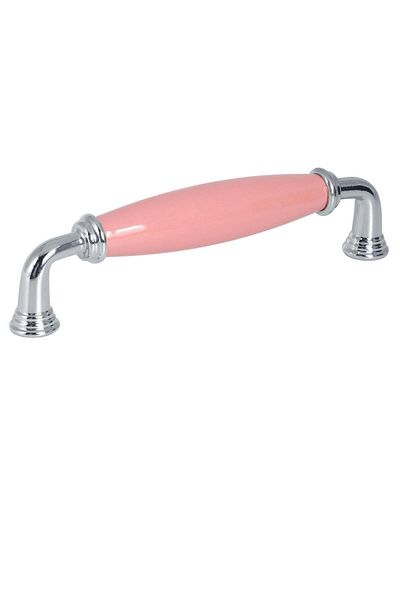 Porcellana Perla (9,6cm)- Porcelain Handle Cabinet Drawer Furniture Kitchen Bathroom Handle Handle Ruby 96Mm-Metal -Stk0900