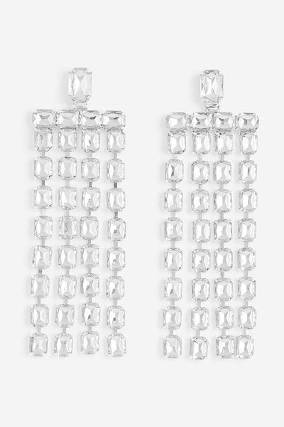H&M Long rhinestone earrings