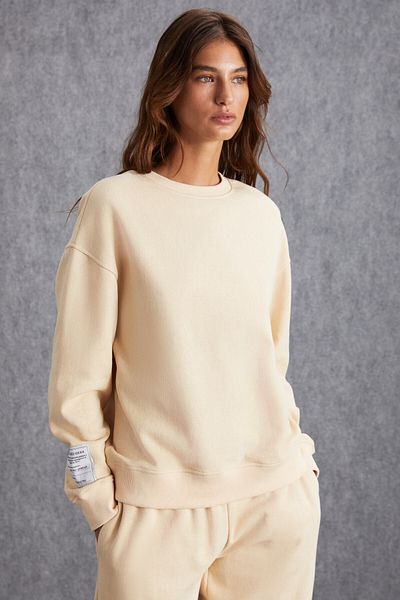 GRIMELANGE DORKA Damen-Sweatshirt aus Bio-Baumwolle in Creme