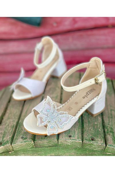 Surpie Shoes Обувки на висок ток за момиче, обувки на висок ток с детайли на пеперуди