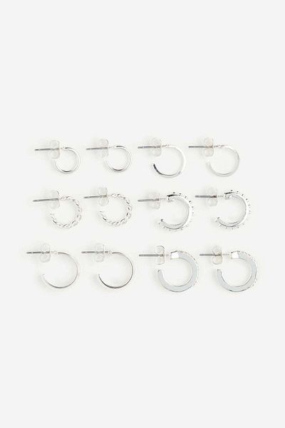 H&M 6 pairs hoop earrings