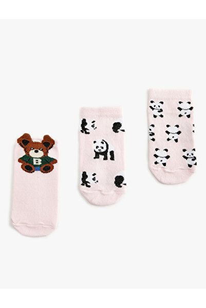 Koton 3'lü Ayıcık Desenli Çorap Seti Pamuklu