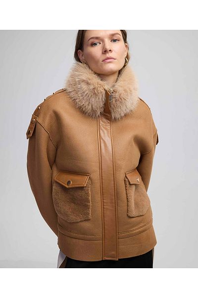 İpekyol Faux Fur Mix Coat