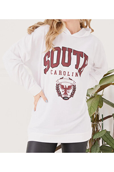 Tex Republic Γυναικείο φούτερ με στάμπα με κουκούλα με στάμπα oversize