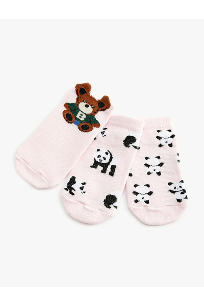 Koton 3'lü Ayıcık Desenli Çorap Seti Pamuklu
