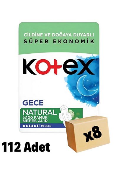 Kotex Natural Night Sanitary Pad 14 Pieces 8 Pieces