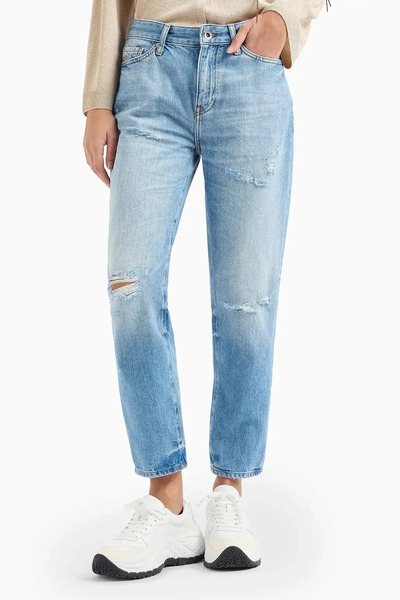 Armani Exchange Kadın Kot Pantalon İndigo Çivit Mavisi