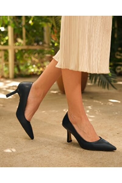 Park Moda PM537 K200 Tam Kalıp Sivri Burun Şık 8cm Topuk Stiletto Ayakkabı