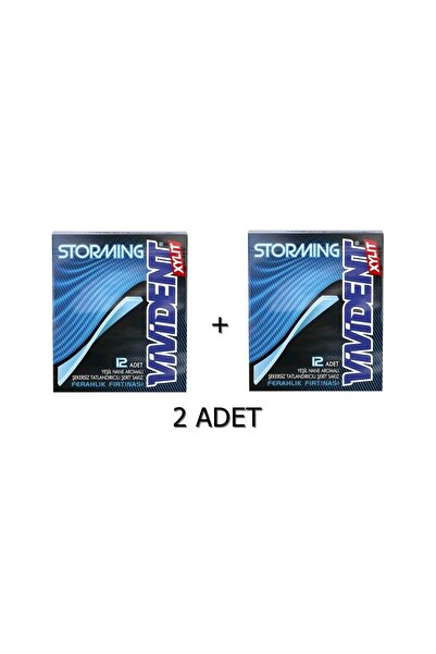 Vivident Storming Yeşil Nane Aromalı Şekersiz-Tatlandırıcılı Şerit Sakız 33g ...