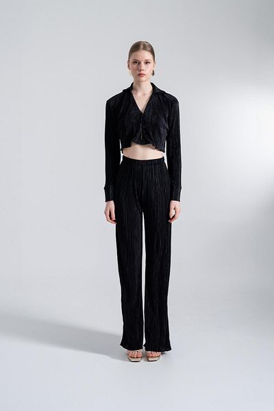 HOLLY LOLLY Гомлек чорний Comfy Crop Gomlek