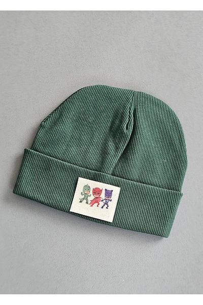 ALYA Stretchy Camisole Beanie with Baby Children's Sticker, Pompom Without Pompom
