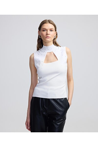 İpekyol Hotfix Printed Knitwear Cut-Out