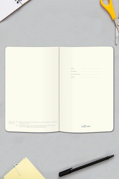 Le Color Tarihsiz Klasik Defter Rec Note 13x21 Çizgili Mavi