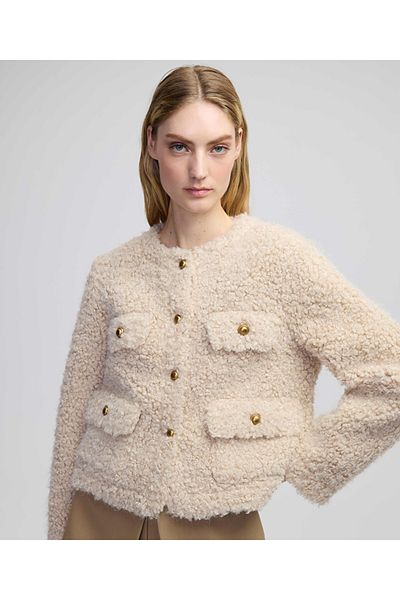 İpekyol Metal Button Plush Coat