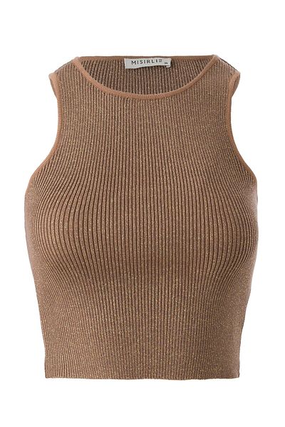 Mısırlı Camel Color Crop Top