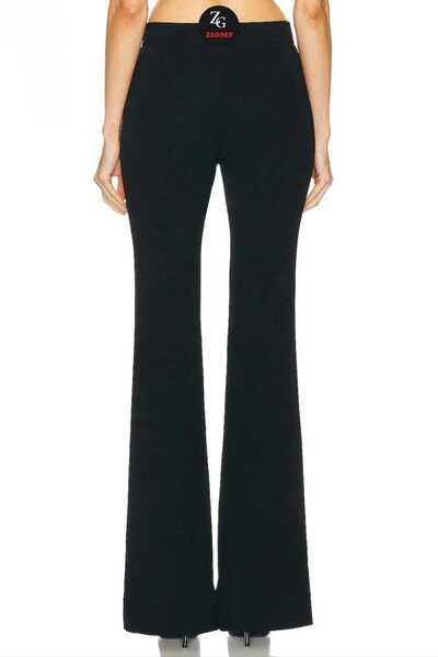 Zagrep Жіночі чорні іспанські штани з крепової тканини з широкими штанинами