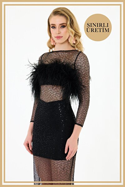 Carmen Limited Edition | TALİA Siyah Mini Elbise