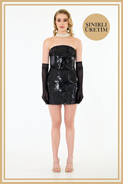 Carmen Limited Edition | LOLA Siyah Mini Elbise