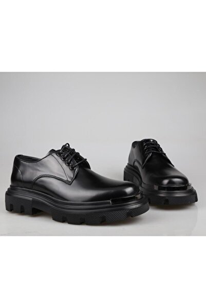 MARCOMEN 20251 Hakiki Deri Siyah Erkek Günlük Ayakkabı